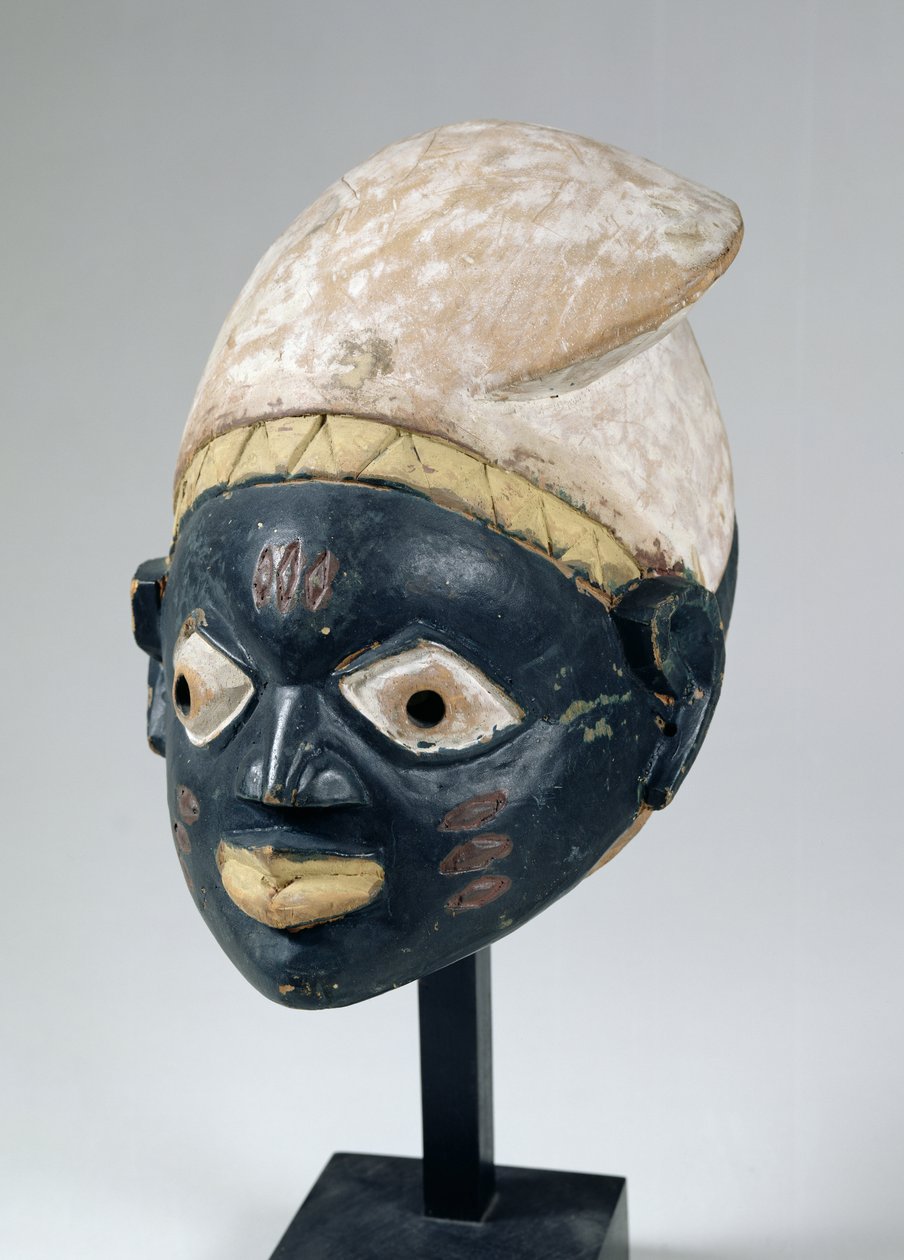 Gelede-mask från Yoruba Society, Nigeria av School African
