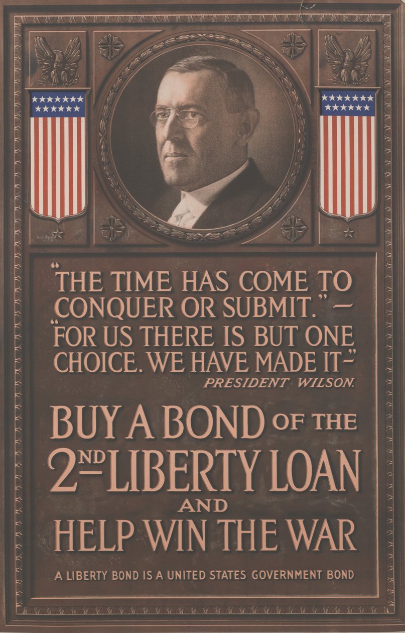 Köp en obligation av 2nd Liberty Loan och hjälp till att vinna kriget, ca 1917 (litografi) av School American