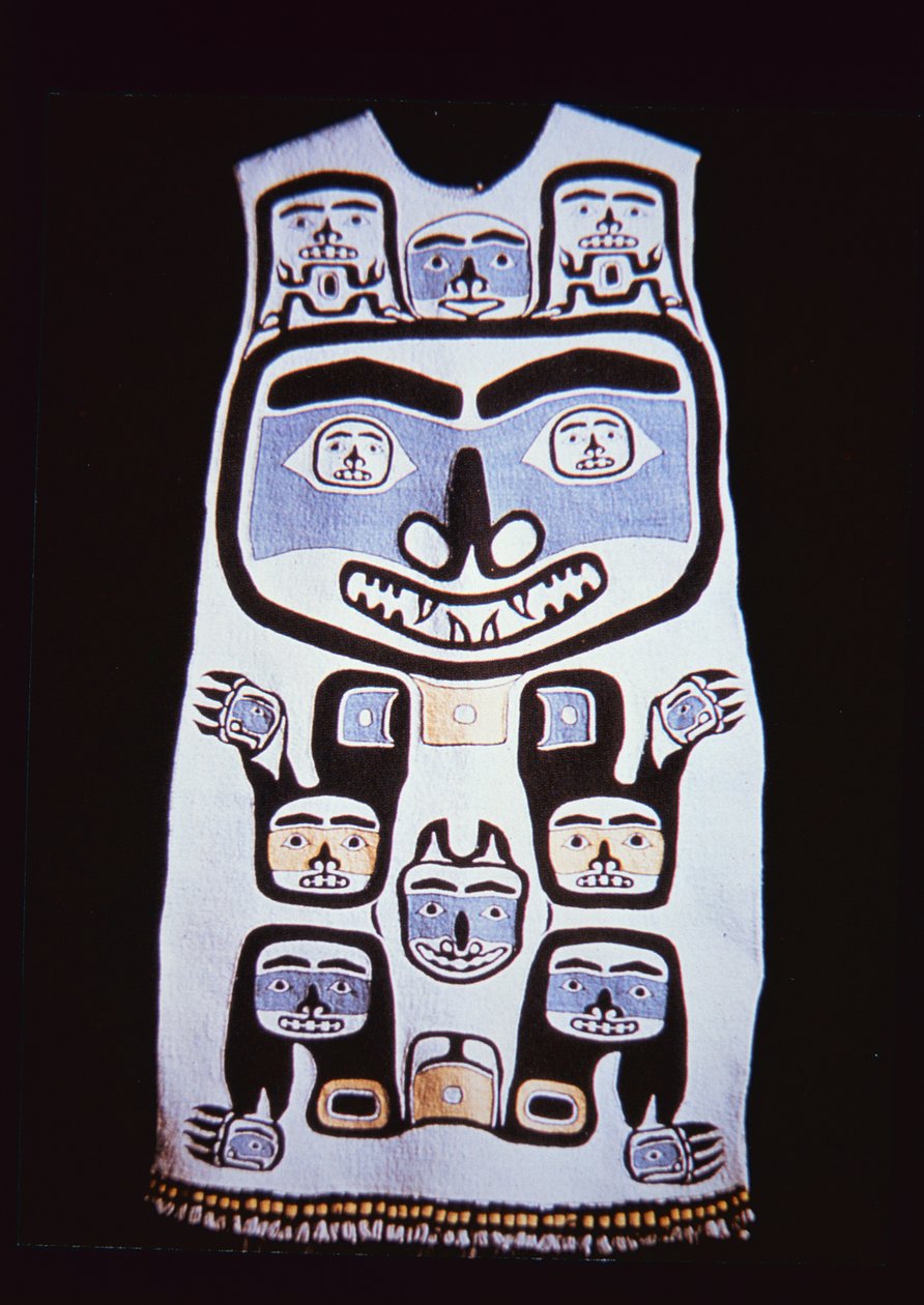 Chilkat Dress, Tlingit Tribe (Textiler) av School American