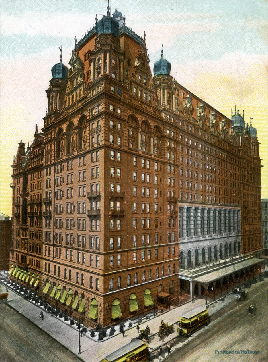 Waldorf Astoria Hotel, New York (tryck) av School American