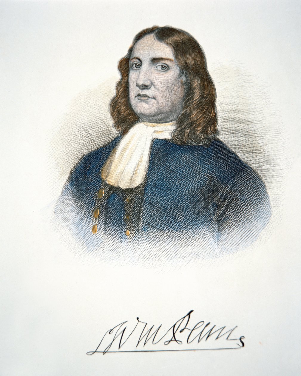 William Penn (färg litho) av School American