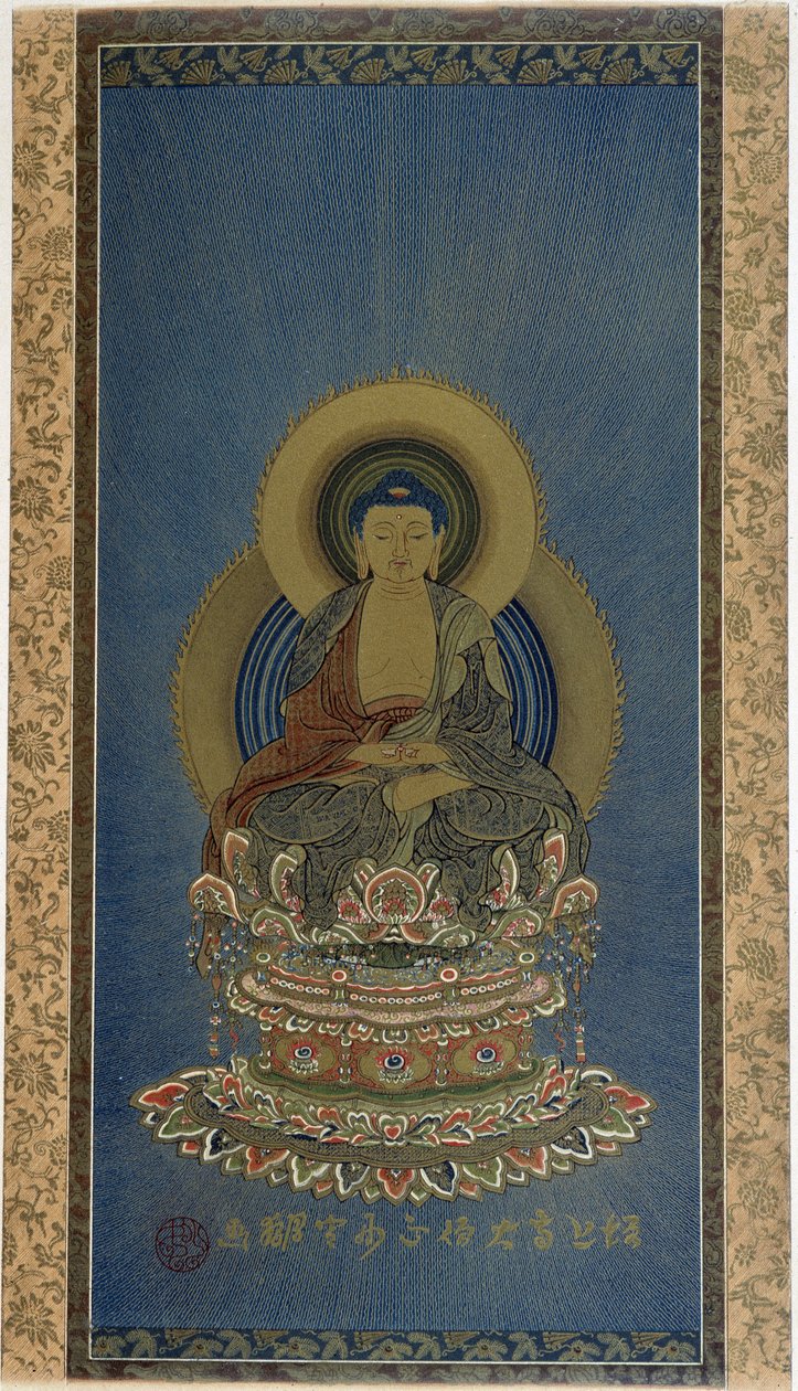 Målning på siden - AMITABHA gudomlig Boudhist. av School Asian