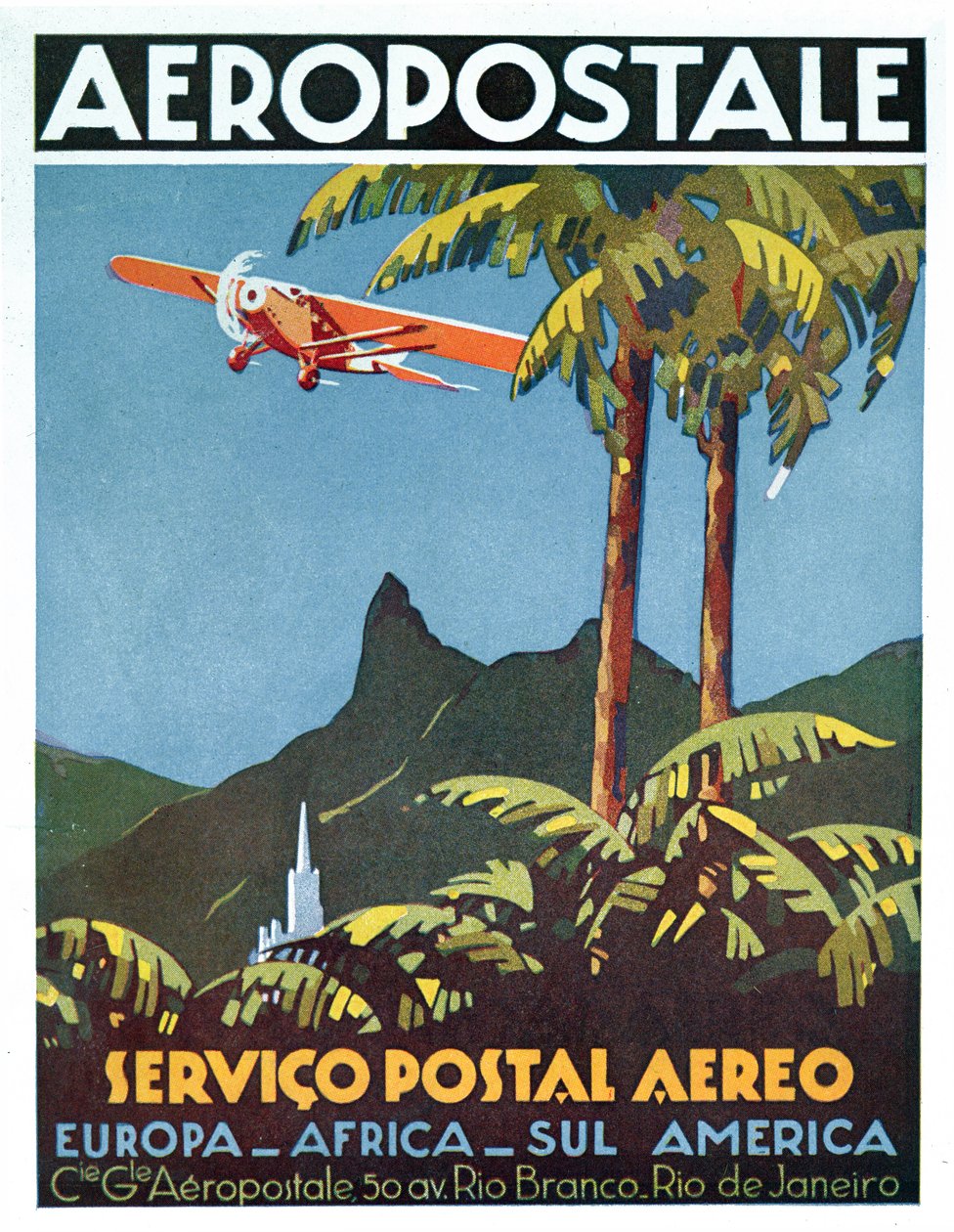 Aeropostale", flygposttjänst, Rio de Janeiro av School Brazilian