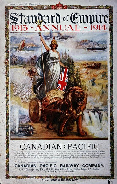 Annons på omslaget till Standard of Empire Annual 1913-14 (färg litho) av School Canadian