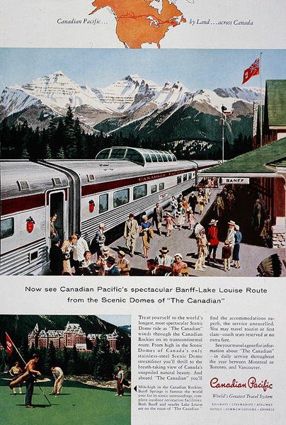 Canadian Pacific Railway-annons för "The Canadian" av School Canadian