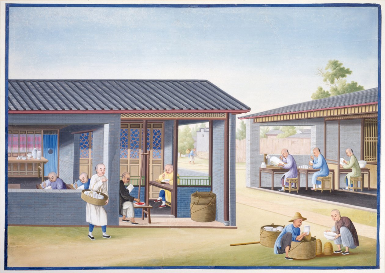 En emaljeringsstudio av School Chinese