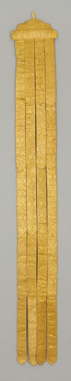 Banderole/tempelupphängning, ca 1700-talet (silkebrokad) av School Chinese