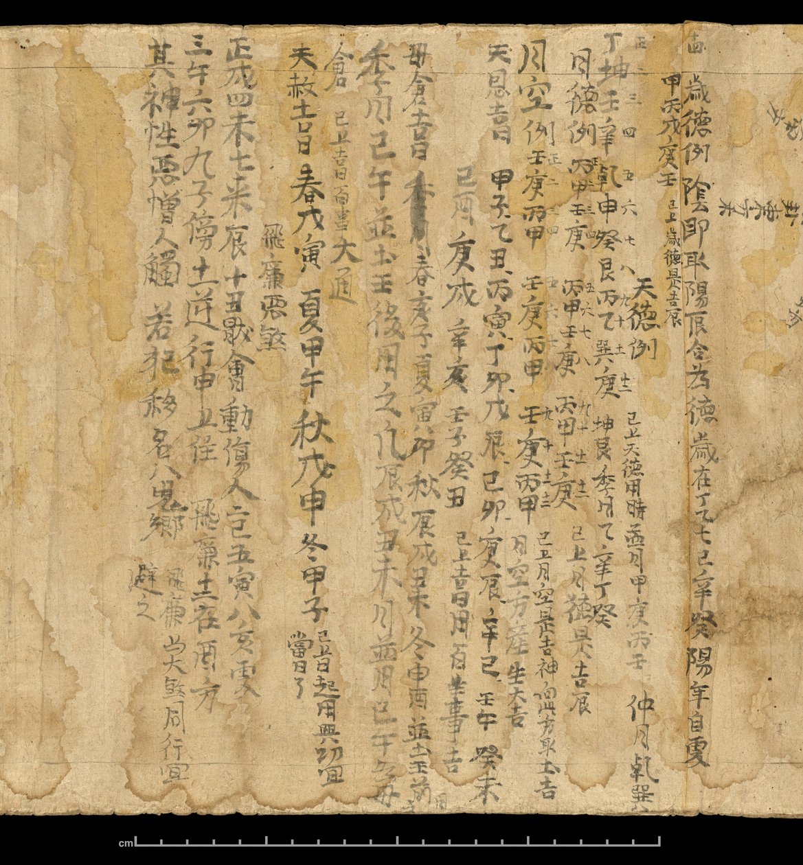 Spådomstext, Dunhuang Mogao, Kina, c.978 (bläck på papper) av School Chinese