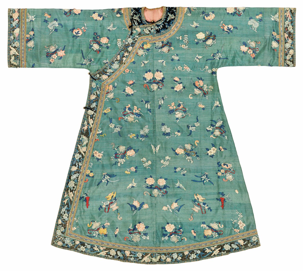 Jadeslipad Kesi damrock, mitten av 1800-talet (textil) av School Chinese