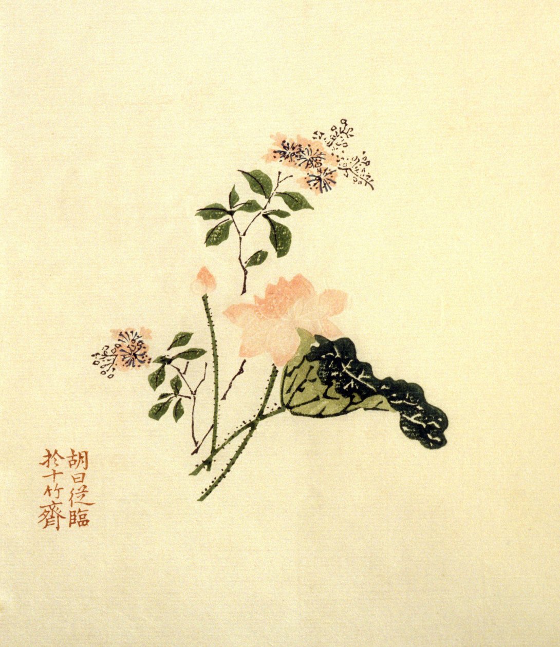 Lotusblomma - bläck på papper, ChineLotusblomma - bläck på papper, Kina av School Chinese