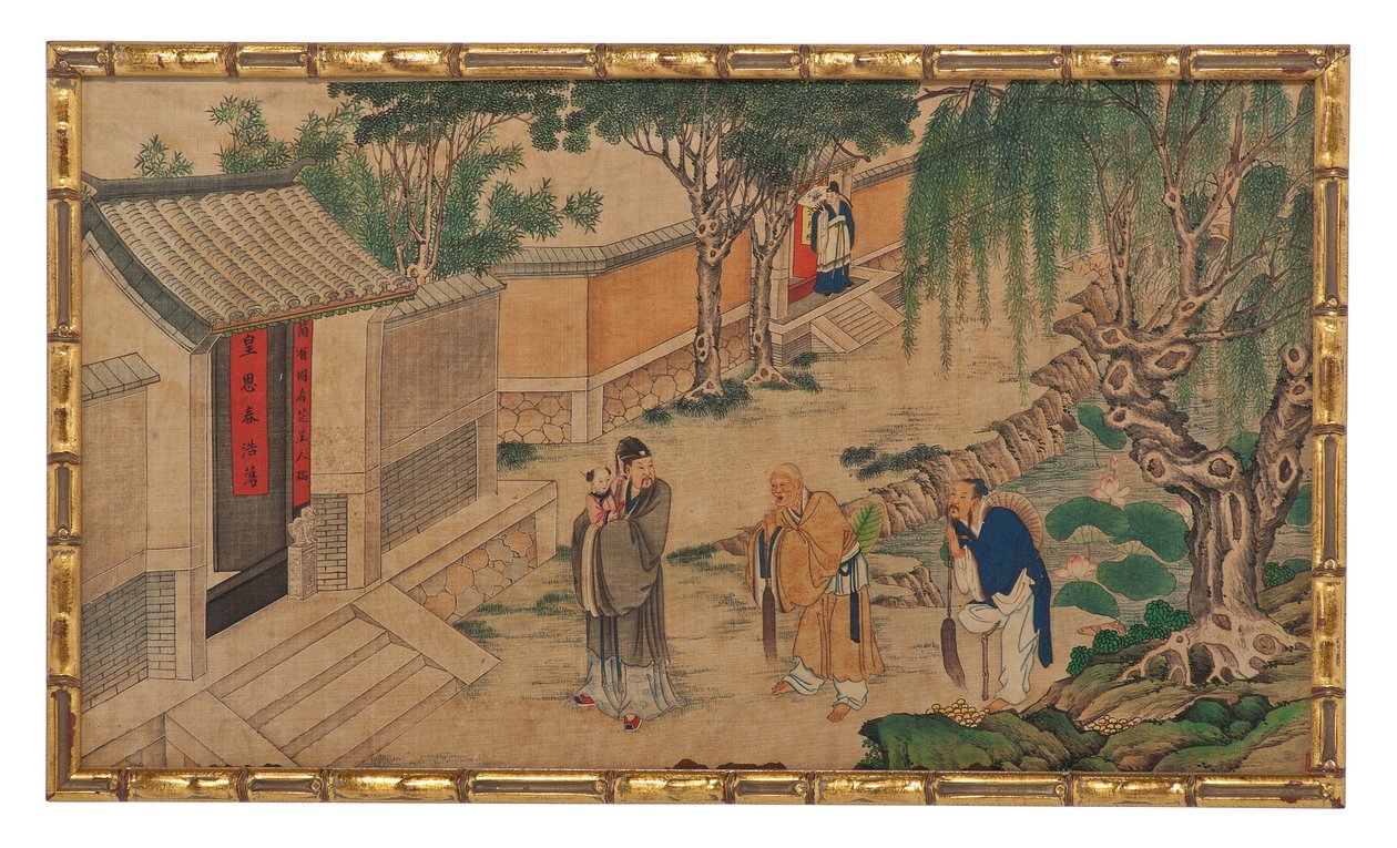 En av tjugofyra scener från Dream of the Red Chamber av School Chinese