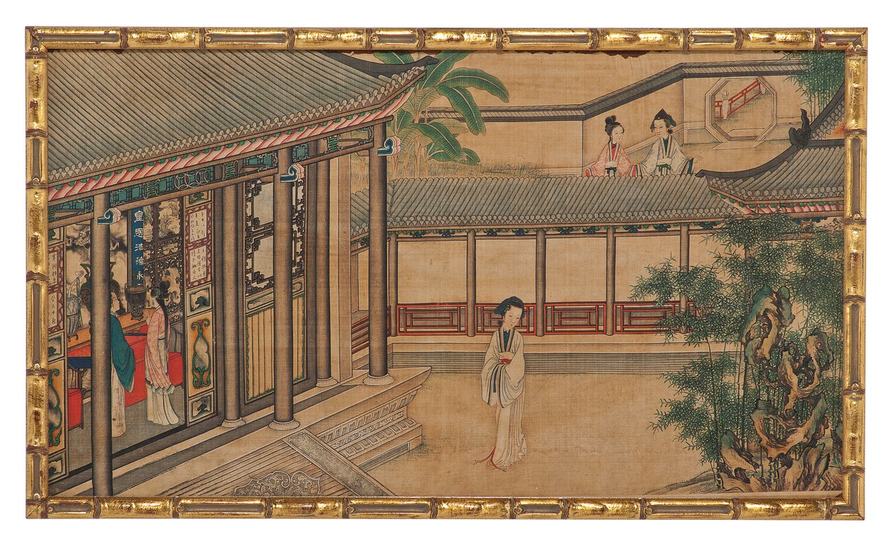 En av tjugofyra scener från Dream of the Red Chamber av School Chinese