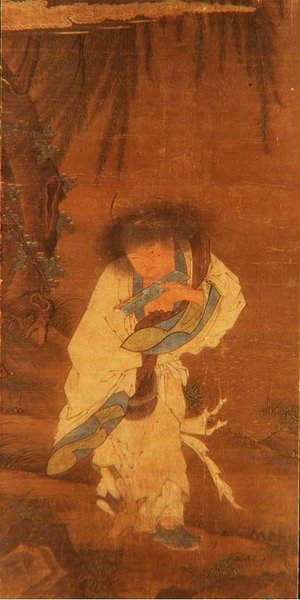 Den odödliga Han Shan (bläck och färg på siden) av School Chinese