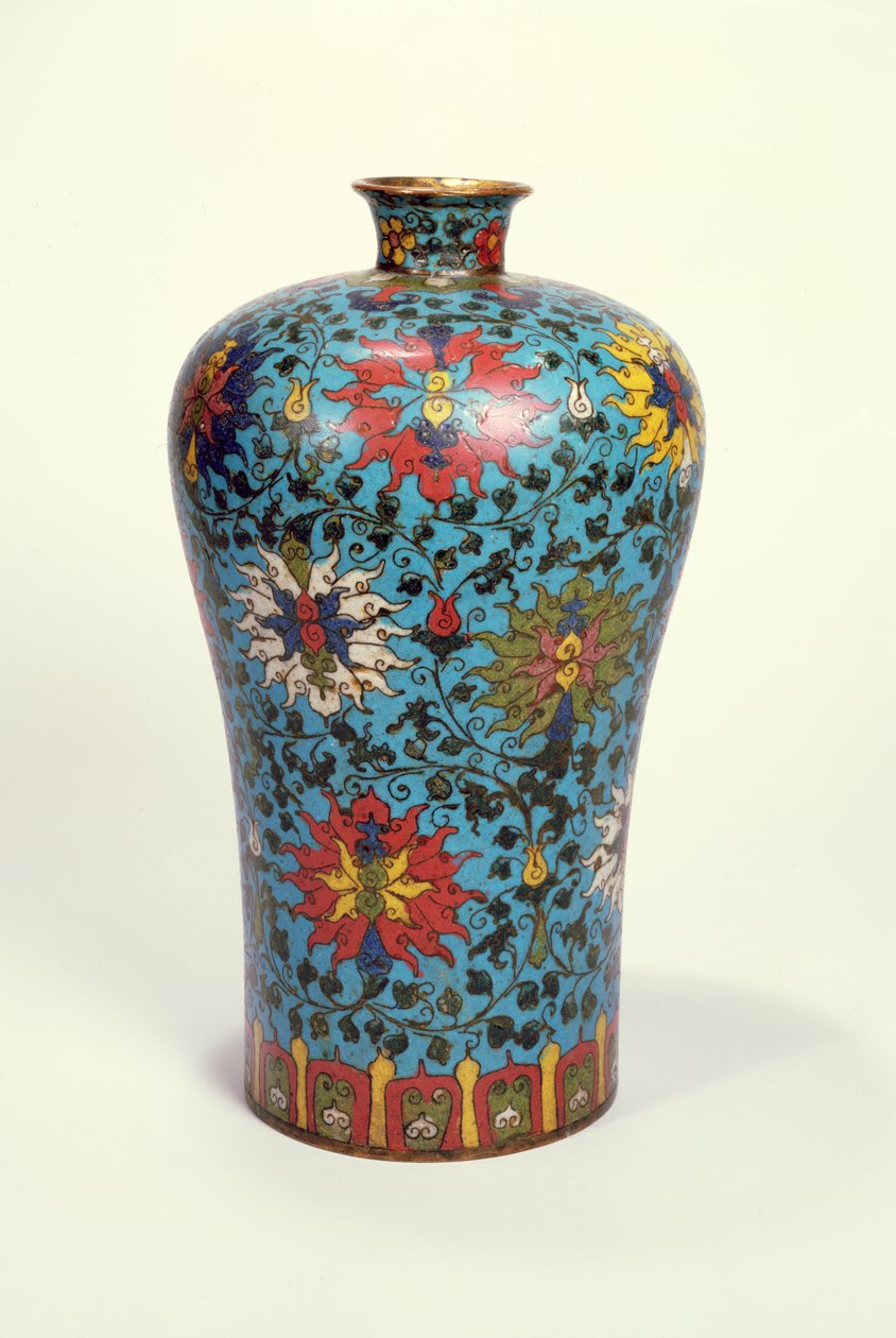 Vas (cloisonne emalj) av School Chinese