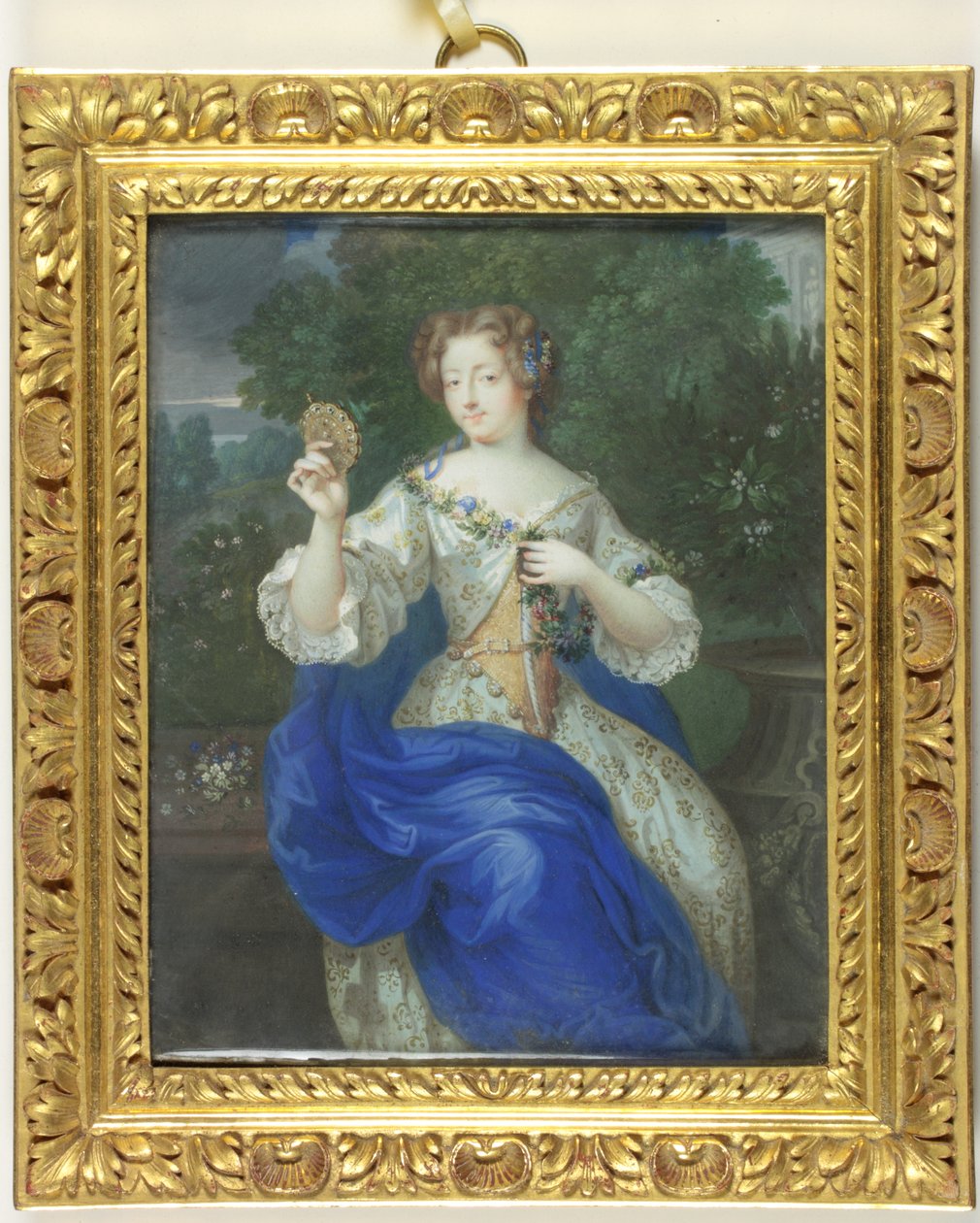 Marie-Angelique Scoraille de Rousille, hertiginna av Fontanges (emalj) av School Continental