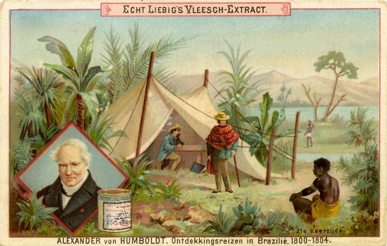Alexander von Humboldts upptäcktsexpedition, Liebig-kort (tryck) av School Dutch