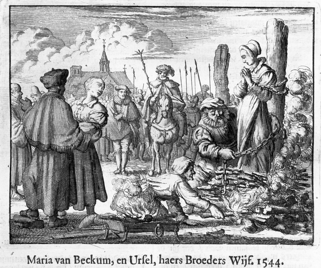 Bränning av Maria och Ursula van Beckum, Deventer av School Dutch