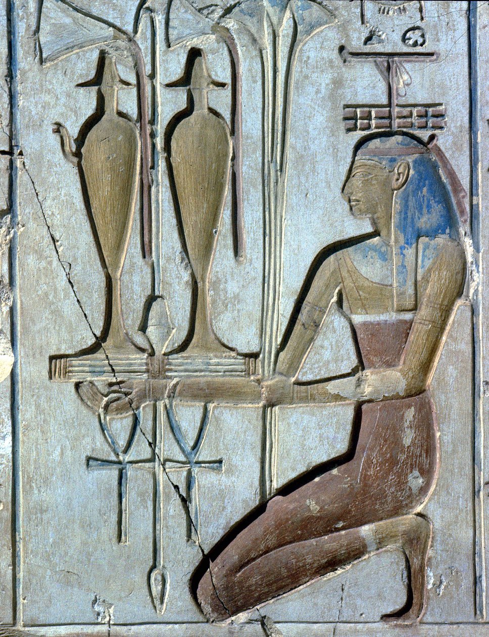 Abydos: Seti I:s tempel tillägnat guden Osiris. av School Egyptian