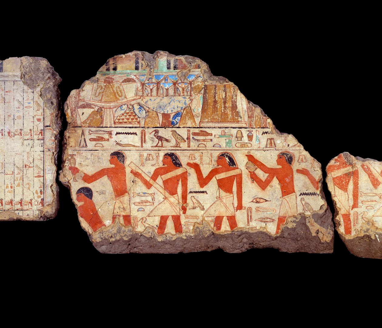 Forntida Egyptens konst: Målningar av Metchetchis mastaba: ritualistiska prästers väggmålning, 6:e dynastin (ca 2350-2200). av School Egyptian