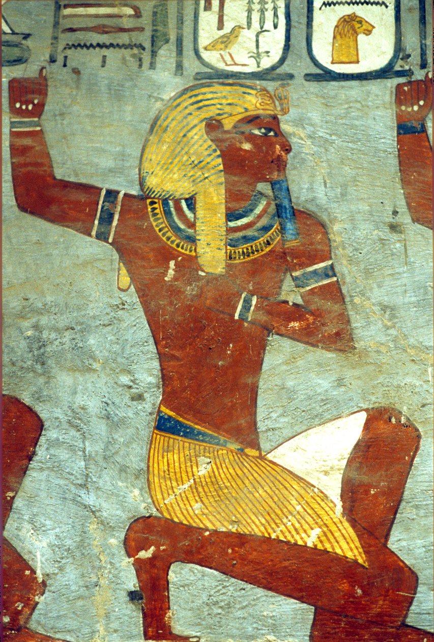 Forntida Egypten, Målning, Rameses I:s grav, Thebe av School Egyptian