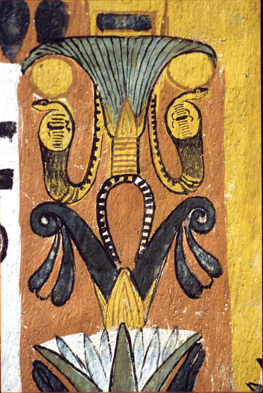 Forntida Egypten, Väggmålning Sennedjems grav, Deir el Medina, Thebe, Adelns grav av School Egyptian