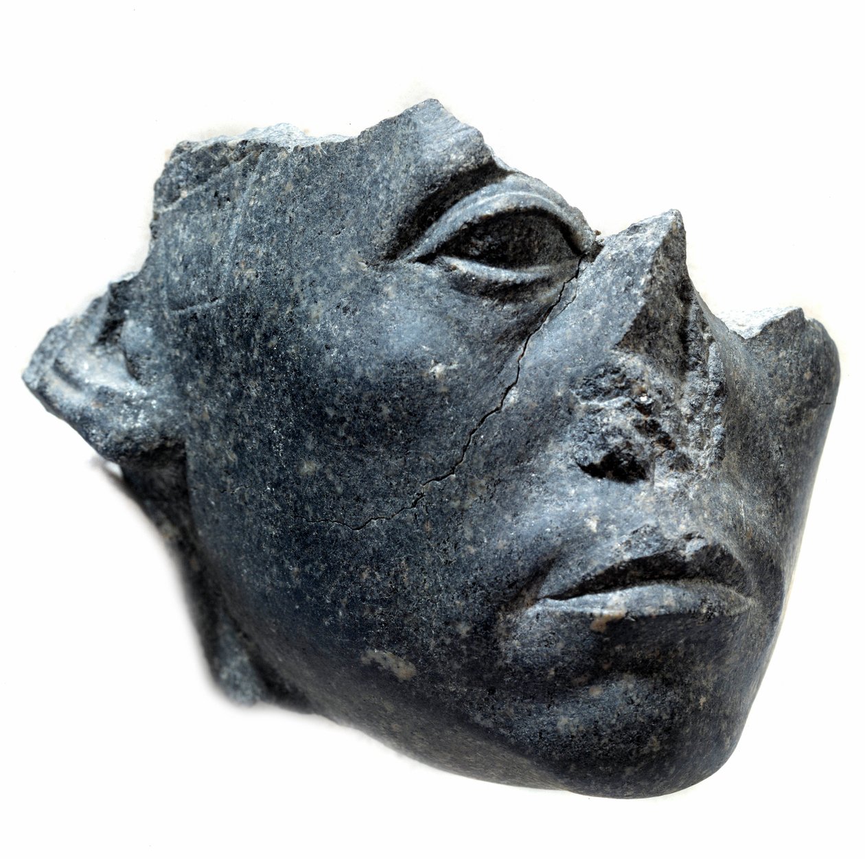 Forntida egyptisk konst: Chef för kung Sesostris III. Statyfragment. Skulptur i svart granit, cirka 1900 f.Kr. (12:e dynastin, cirka 1963-1786). Paris, Louvren av School Egyptian
