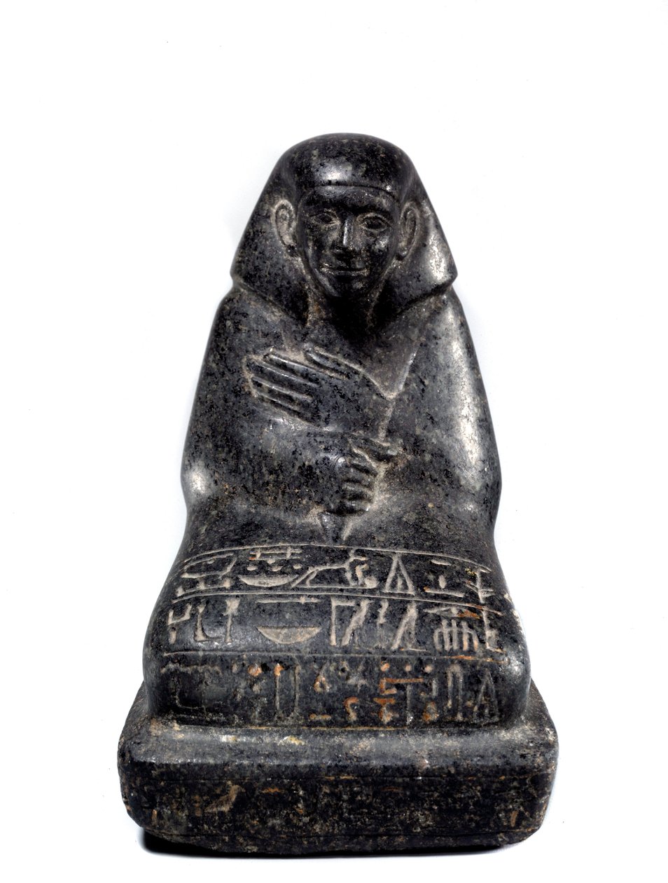 Egyptisk antikvitet: skulptur i gabbro som representerar hög tjänsteman Senpou. Middle Empire (2033-1710 f.Kr.) Paris, Louvren av School Egyptian