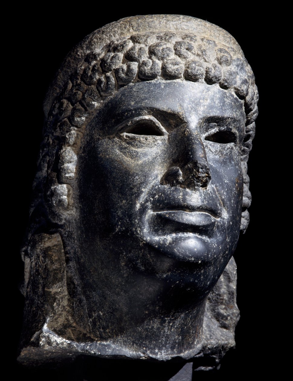 Chef för Cleopatra III, basaltskulptur. Egyptisk civilisation, ptolemaisk period, 2:a århundradet f.Kr av School Egyptian