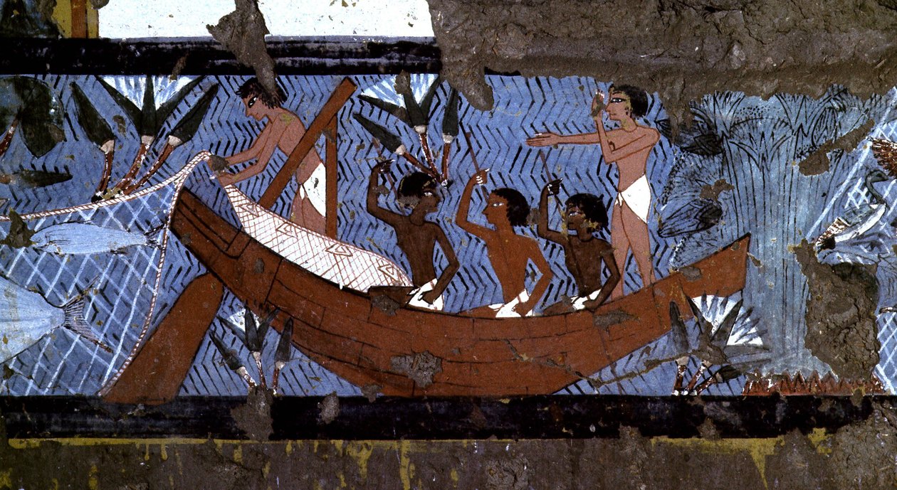 Luxor, Thebes: Vänstra stranden av NIL. Webbplats för DEIR EL MADINEH. By och nekropol för hantverkare: IPOUY:s grav från 18:e dynastin. av School Egyptian