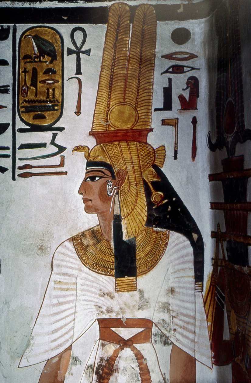 Luxor, Thebe: Porträtt av Nefertari (RAMSES II). av School Egyptian