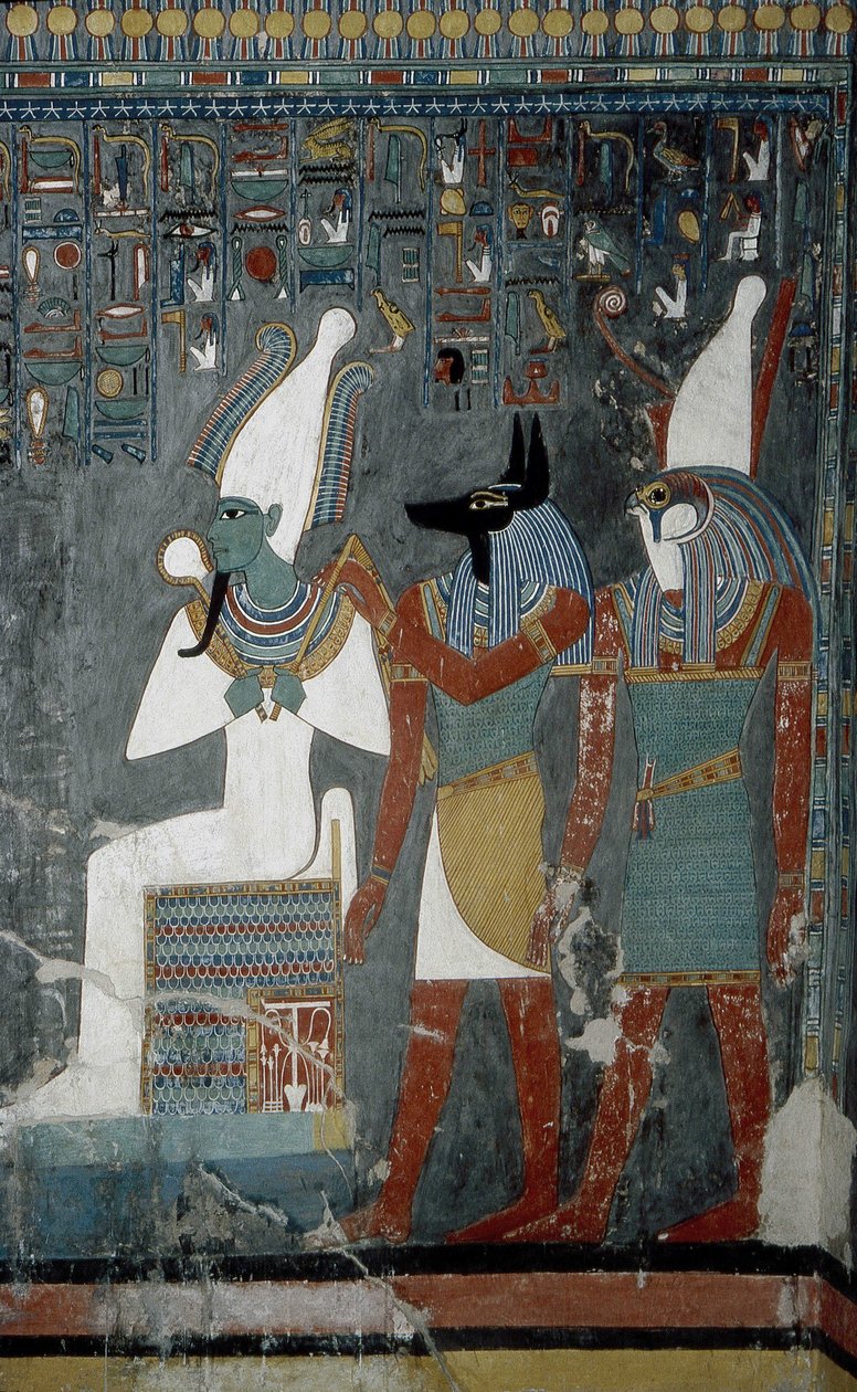 Luxor, Thebe: Konungarnas dal, Horemhebs grav (-1343 - -1314), egyptisk farao, på vilken gudinnan Isis visas. av School Egyptian