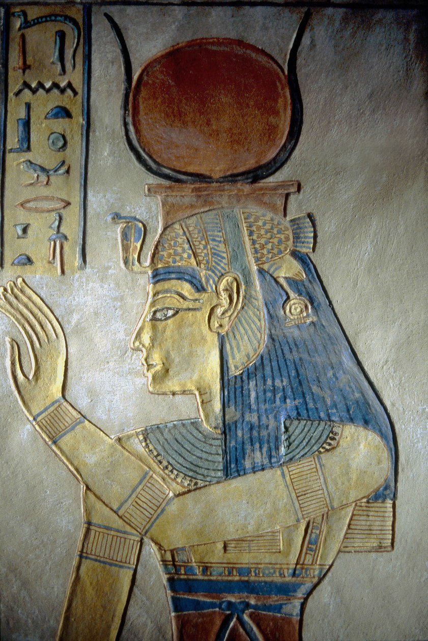 Luxor, Thebe: Drottningarnas dal. Grav för en son till Ramses II, Gudinnan Isis. av School Egyptian