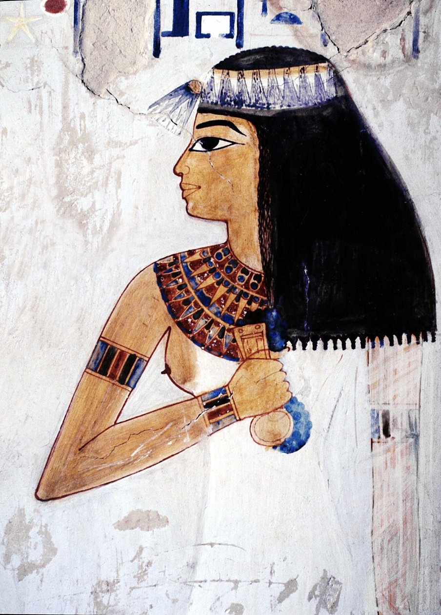 Luxor Thebe: Västra stranden, Necropole des Nobles, Vallee des Nobles. Mennas grav (18:e dynastin). av School Egyptian