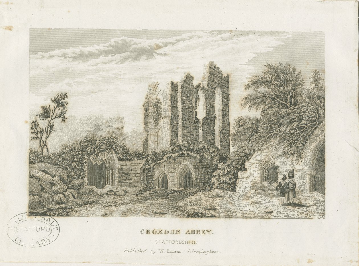 Croxden Abbey: stålgravyr och [1800-talet] (tryck) av School English