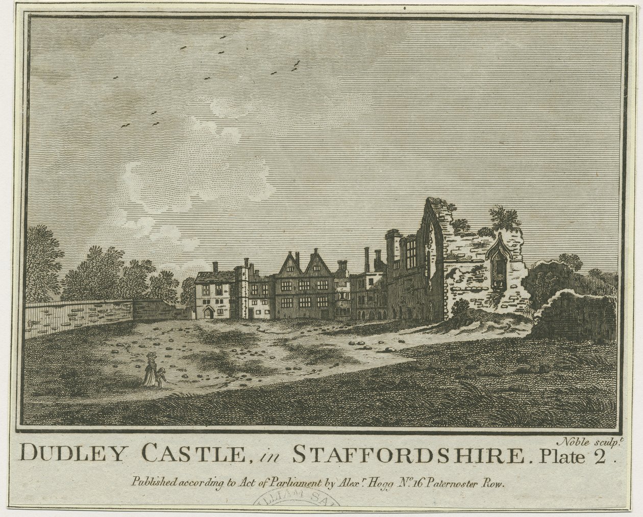 Dudley Castle - The Keep: gravyr i kopparplåt, [14 april 1775] (tryck) av School English