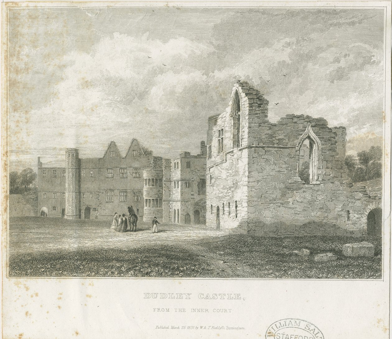 Dudley Castle - The Keep: gravyr, nd [c1831] (tryck) av School English