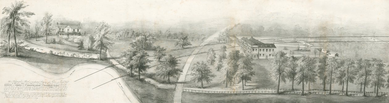 Fenton Hall och Whieldon Grove: litografi och [?1800-talet] (tryck) av School English