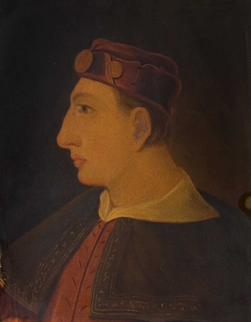 Henry V (olja på panel) av School English