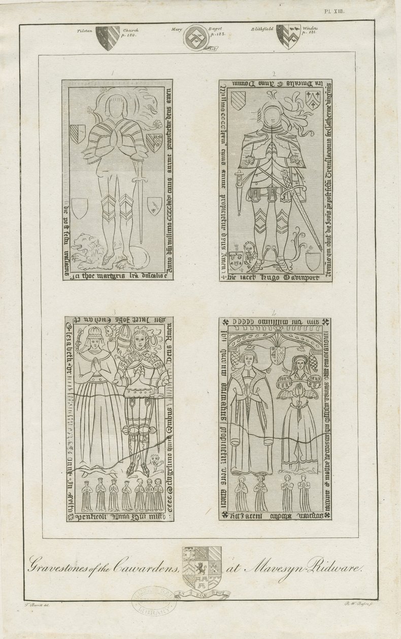 Mavesyn Ridware - Gravestones of the Carwardens: gravyr, nd [sent 18th cent] (tryck) av School English