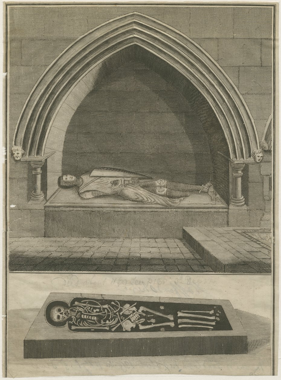 Mavesyn Ridware - Hugo Mavesyns grav: gravyr, nd [?1700-tal] (tryck) av School English