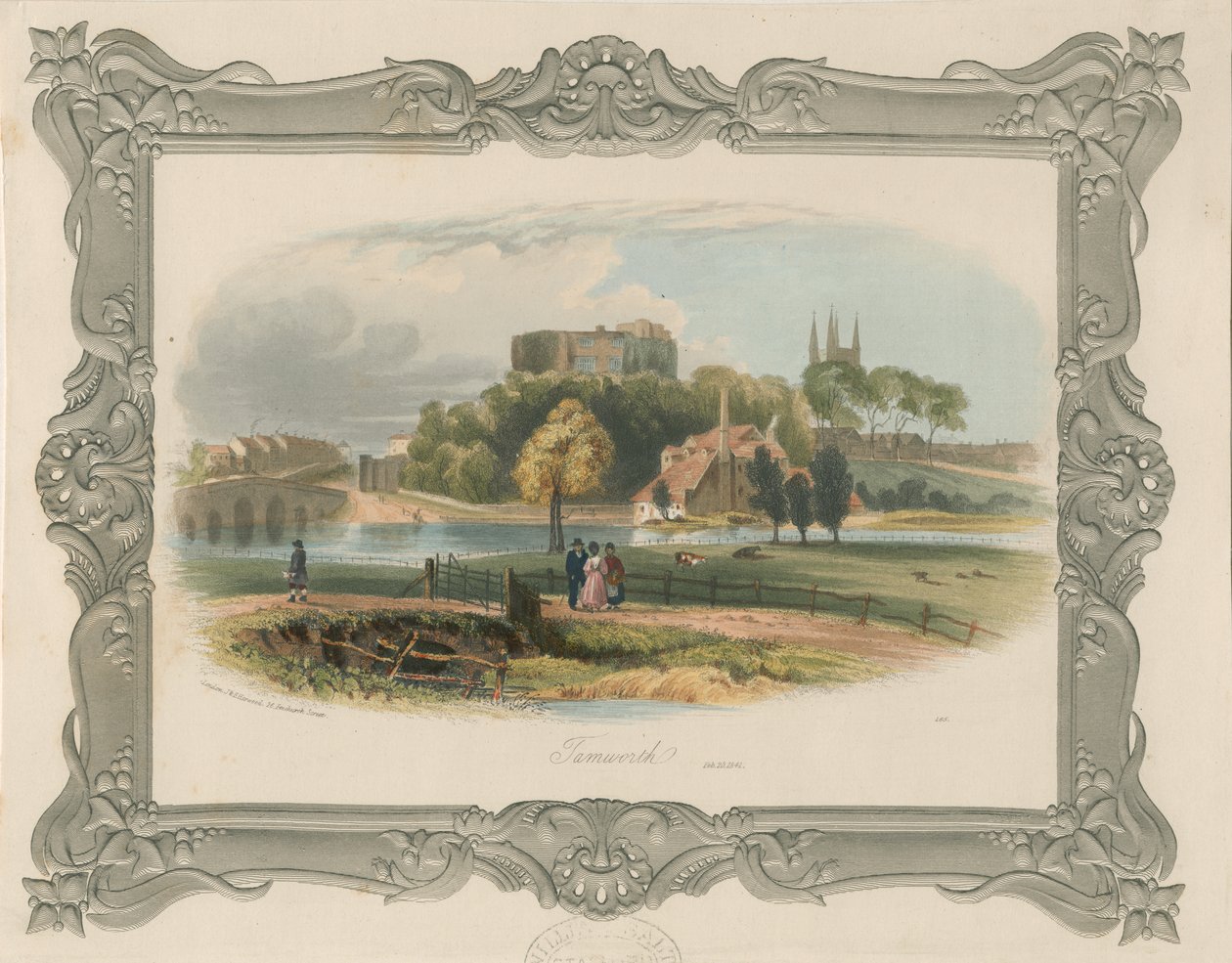 Tamworth Castle: stålgravyr (tonad), nd [c 1841] (tryck) av School English