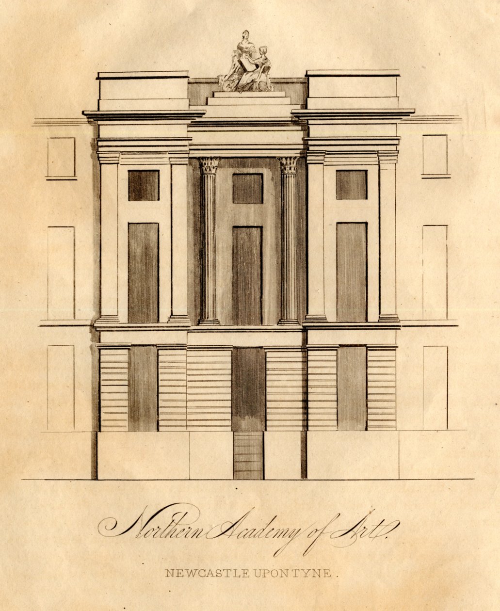 Northern Academy of Art, Newcastle upon Tyne (litho) av School English