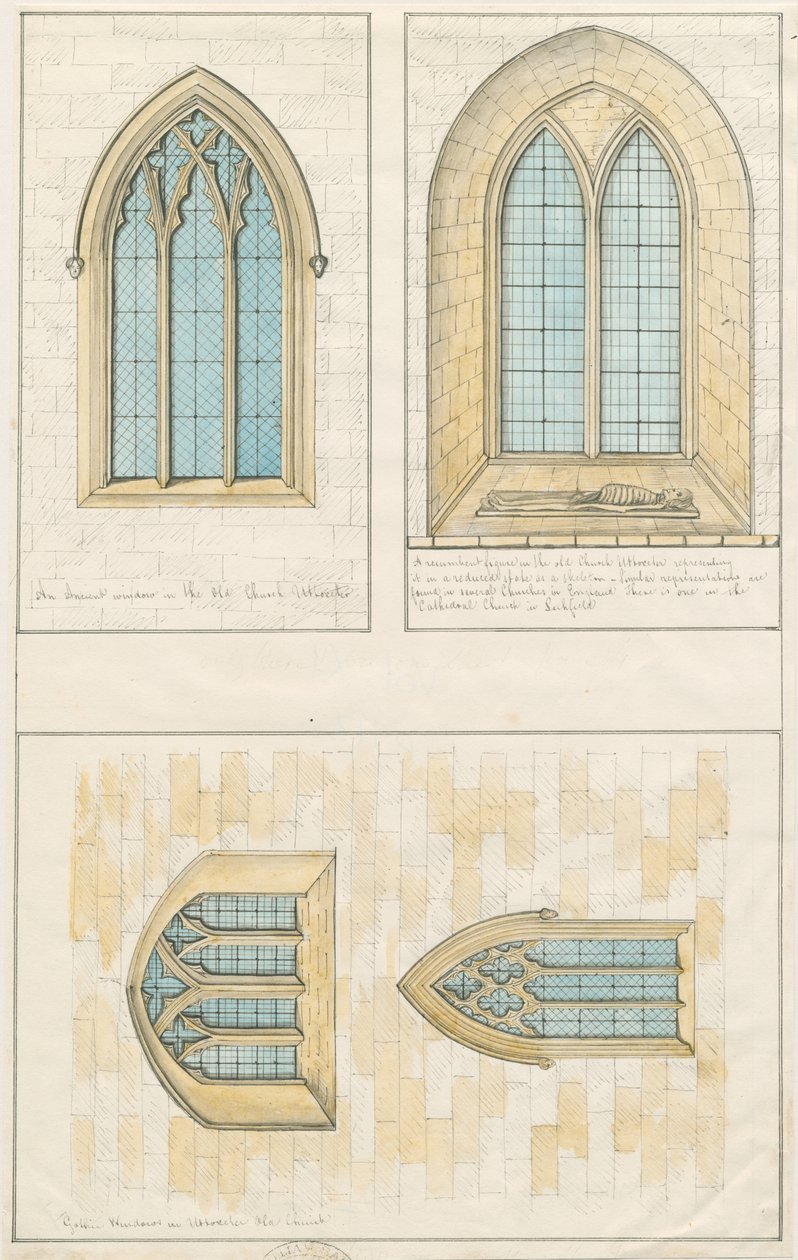 Uttoxeter Church [Gammal] - Arkitektonisk ritning av 