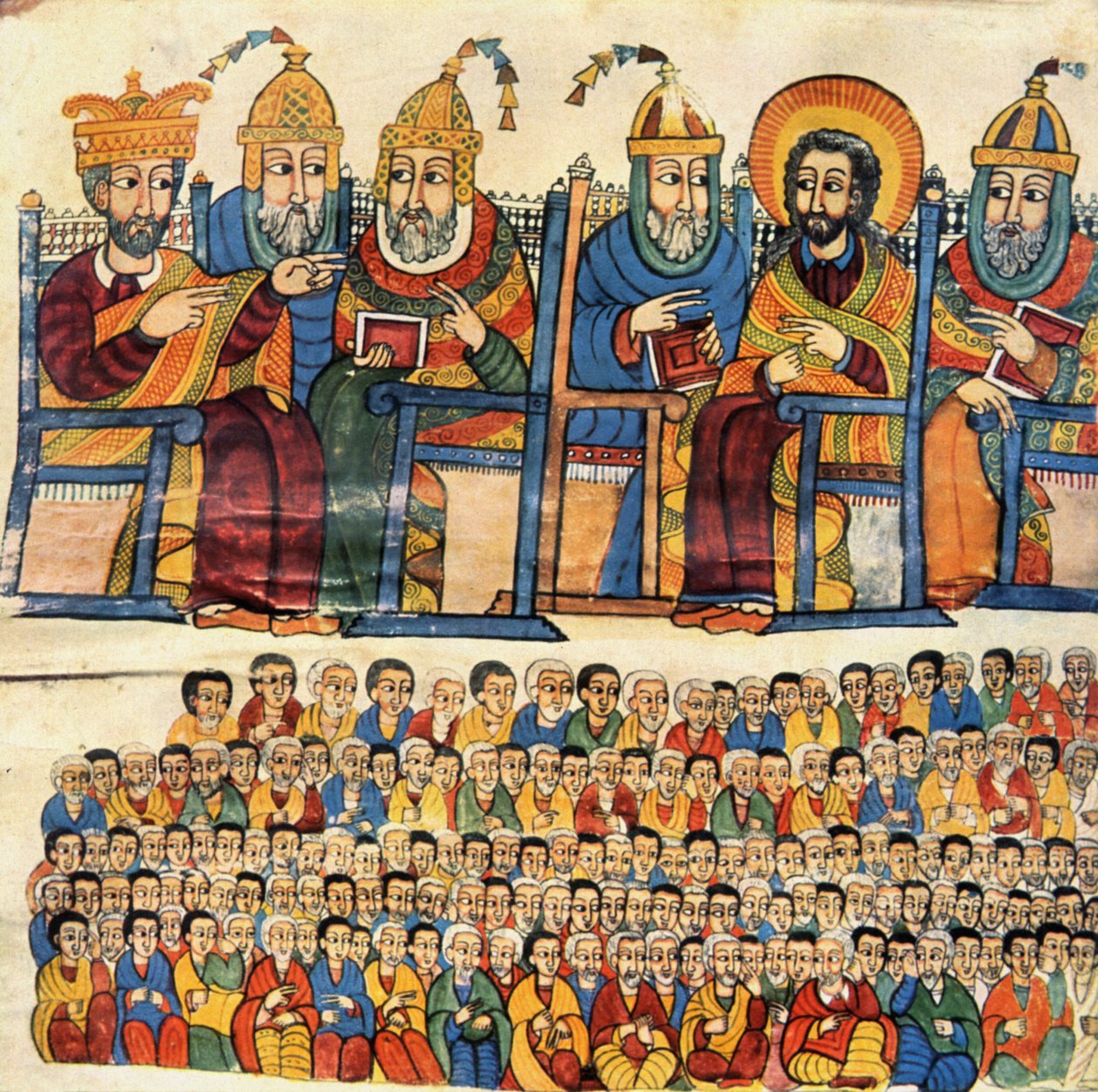 CONCILIO OF NICEA (Iznik) som hölls 325 av kejsar Konstantin I:s testamente av School Ethiopian