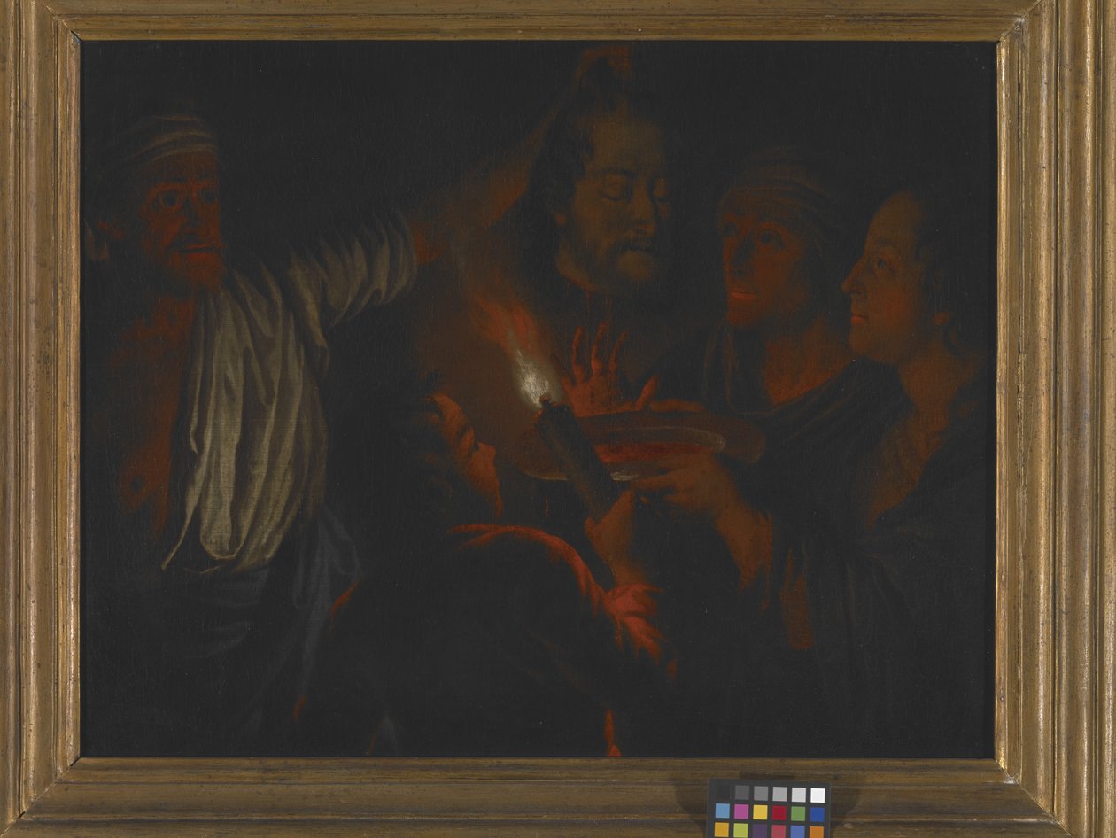 Salome med huvudet av Johannes Döparen (olja på duk) av School European
