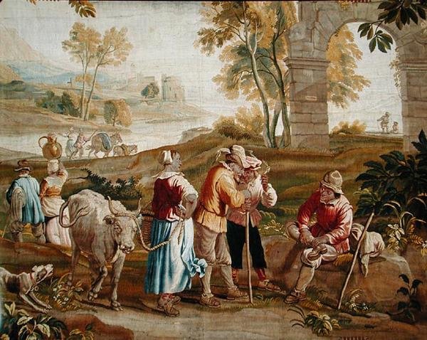 Country scen av School Flemish