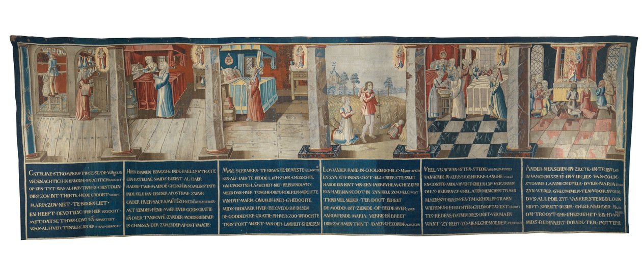 Mirakel av Our Lady of the Potterie (gobeläng) av School Flemish