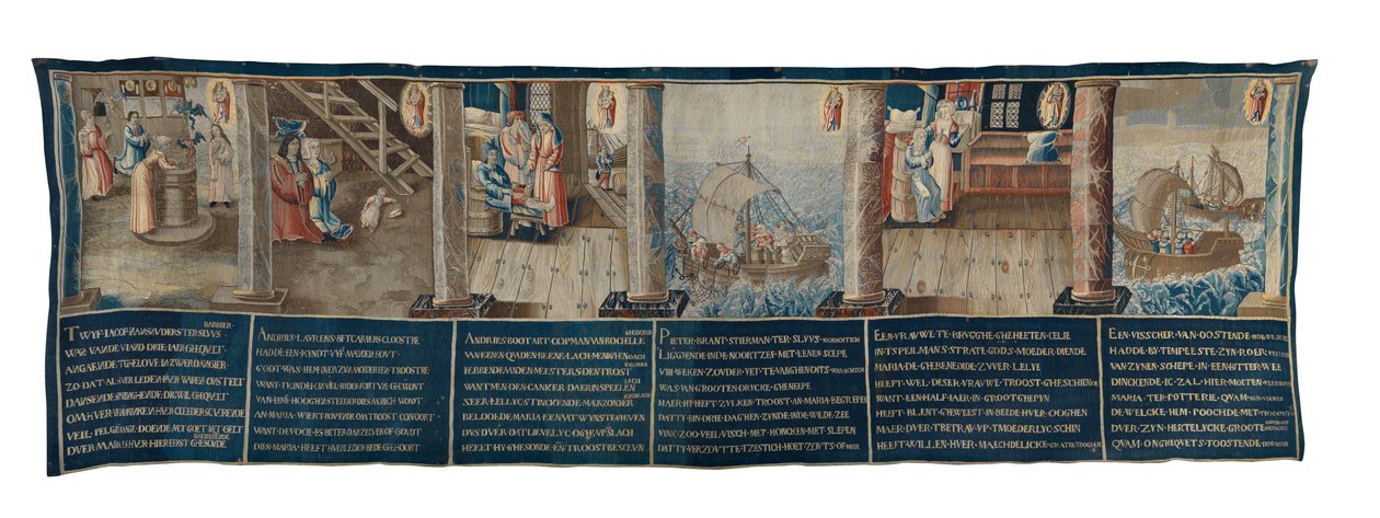 Mirakel av Our Lady of the Potterie (gobeläng) av School Flemish
