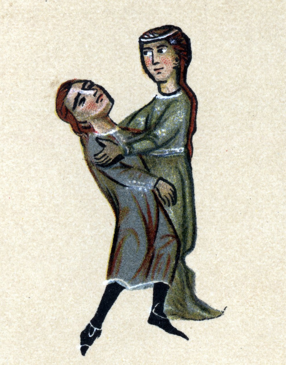 En trubadur från medeltiden, illustration från 