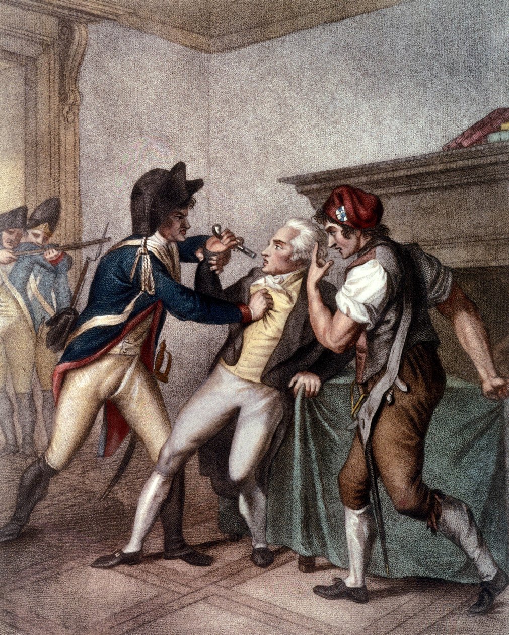 Gripande av Maximilien de Robespierre den 27 juli av School French